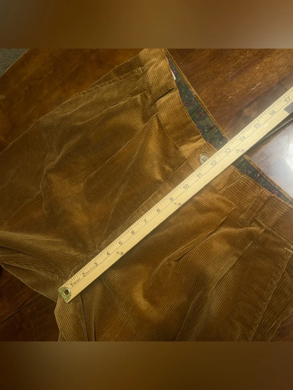 Vintage Jos. A. Bank Corduroy Pants Men's 34x30 Tan Chinos 90s Preppy Ivy League